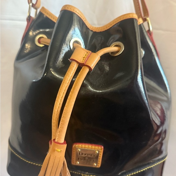 Dooney & Bourke Handbags - Dooney & Bourke Black and Tan Hobo Bag